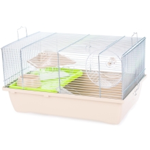 Inter-Zoo Klatka dla myszy , chomika Gino Mini Mouse cynk 420x290x240 beż/niebieski