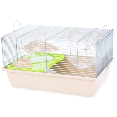 Inter-Zoo Klatka dla myszy , chomika Gino Mini Mouse cynk 420x290x240 beż/niebieski