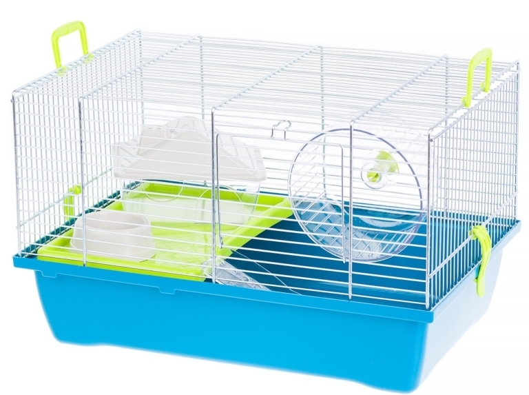 Inter-Zoo Klatka dla myszy , chomika Gino cynk + plastic 420x290x260 róż