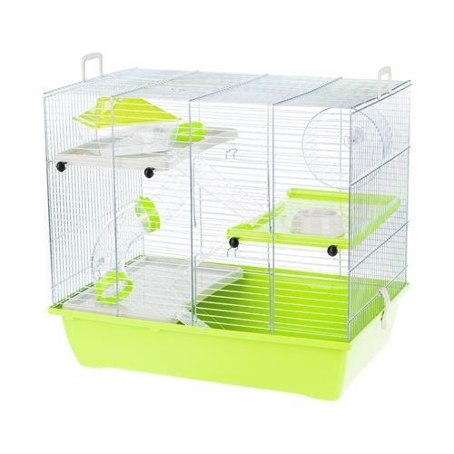 Inter-Zoo Klatka Pinky 3 ocynk dla chomikow i innych gryzoni  500x330x455mm  zielona