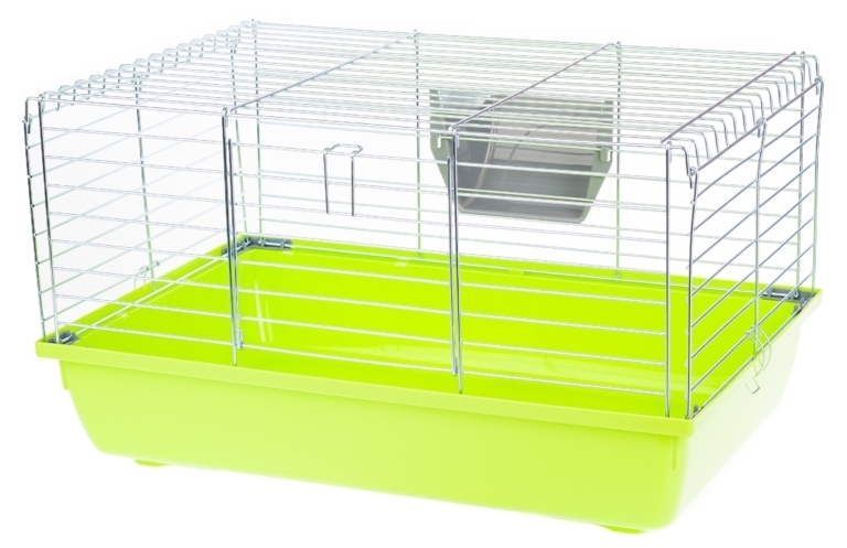 INTER-ZOO Klatka Rabbit 60  dla Królików i Świnek  Ocynk 580x380x340mm składana  zielona