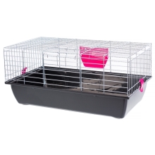 INTER-ZOO Klatka Rabbit 70 dla Królików i Świnek  Ocynk 700x400x330mm czarno/pomar