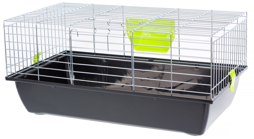 INTER-ZOO Klatka Rabbit 70 dla Królików i Świnek  Ocynk 700x400x330mm  czarno/ziel
