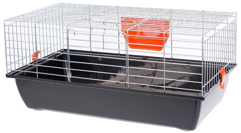 INTER-ZOO Klatka Rabbit 70 dla Królików i Świnek  Ocynk 700x400x330mm  czarno/ziel