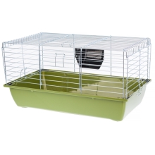 INTER-ZOO Klatka Rabbit 70 dla Królików i Świnek  składana Ocynk 700x400x365mm popiel