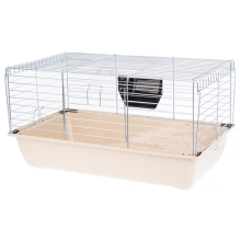INTER-ZOO Klatka Rabbit 70 dla Królików i Świnek  składana Ocynk 700x400x365mm popiel