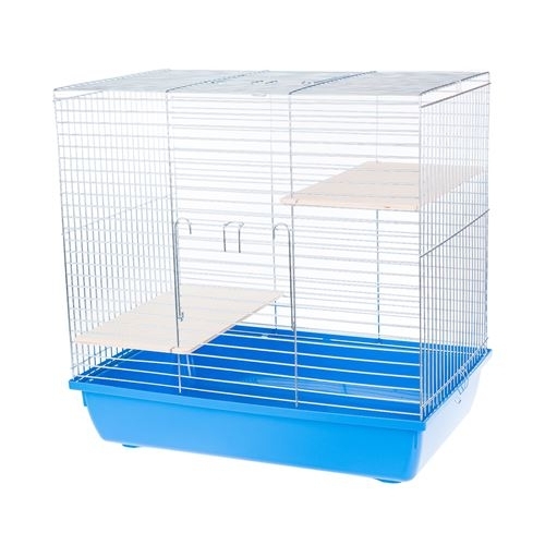 Klatka Inter Zoo dla Szynszyli  ocynk 60cm 580x380x575mm niebieska