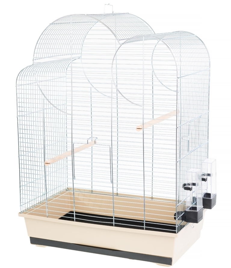 Klatka Inter Zoo dla Papugi Falistej Elisa ocynk 540x340x750mm beż
