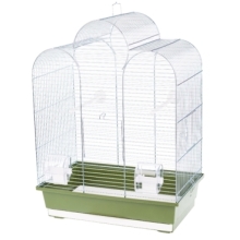 Klatka Inter Zoo dla Papugi Falistej, Nimfy, Kanarka Iza Ocynk 450x280x615mm zielona