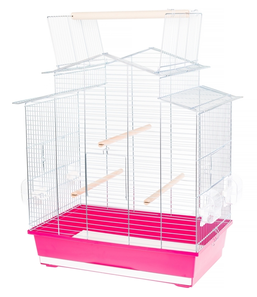 Klatka Inter Zoo dla Papugi Falistej, Nimfy, Kanarka Iza 3 Ocynk 585x380x650mm niebieska