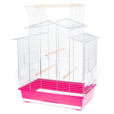 Klatka Inter Zoo dla Papugi Falistej, Nimfy, Kanarka Iza 3 Ocynk 585x380x650mm niebieska