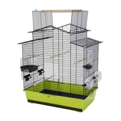Klatka Inter Zoo dla Papugi Falistej, Nimfy, Kanarka Iza 3 Ocynk 585x380x650mm niebieska