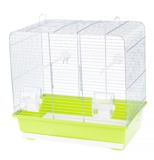 Klatka Inter Zoo dla Papugi Falistej, Nimfy, Kanarka Luna Ocynk 450x280x430mm zielona