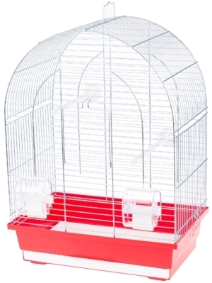 Klatka Inter Zoo dla Papugi Falistej Lusi 1 Ocynk 390x250x530mm pomarańczowa