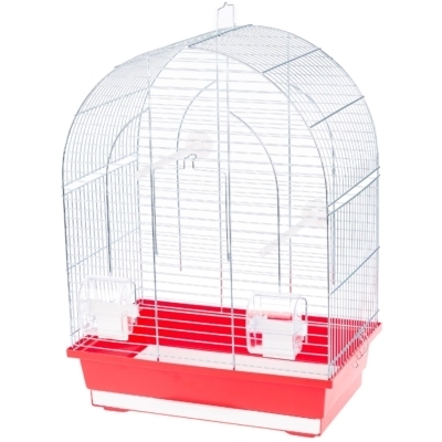 Klatka Inter Zoo dla Papugi Falistej Lusi 1 Ocynk 390x250x530mm pomarańczowa