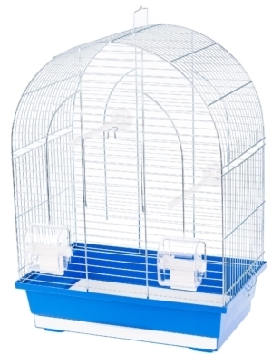 Klatka Inter Zoo dla Papugi Falistej Lusi 1 Ocynk 390x250x530mm pomarańczowa