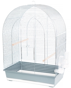 Klatka Inter Zoo dla Papugi Falistej, nimfy, nierozłączki Lusi 3 Ocynk540x340x750mm popiel