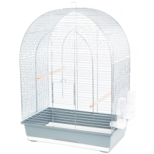 Klatka Inter Zoo dla Papugi Falistej, nimfy, nierozłączki Lusi 3 Ocynk540x340x750mm popiel