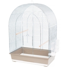 Klatka Inter Zoo dla Papugi Falistej, nimfy, nierozłączki Lusi 3 Ocynk540x340x750mm popiel