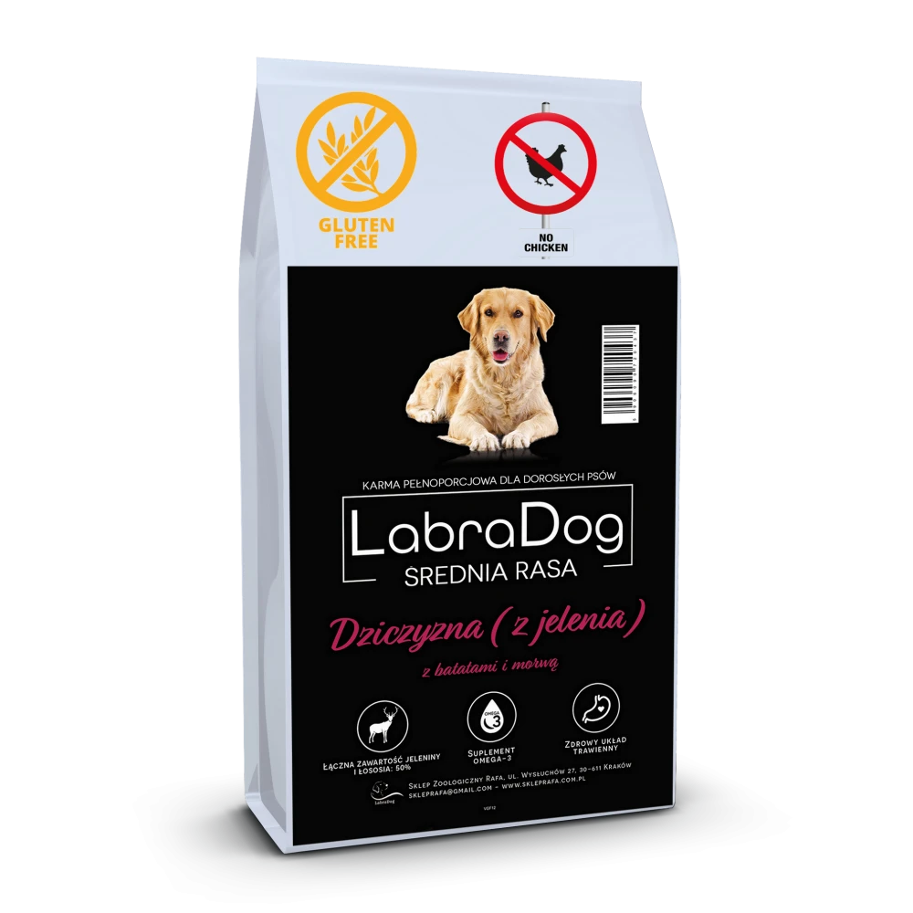 Karma sucha dla psa dorosłego LabraDog Superfood Dziczyzna
