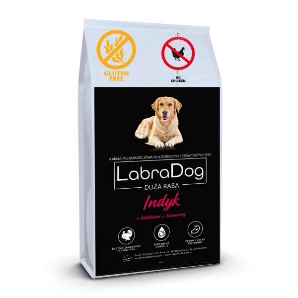 Karma sucha dla psa dorosłego LabraDog Superfood GFZ Indyk 