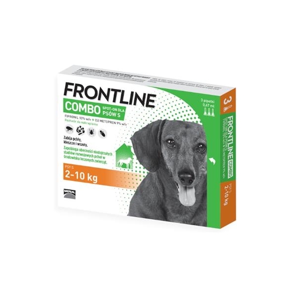 Frontline Combo "S" psy od 2kg do 10kg 3 szt