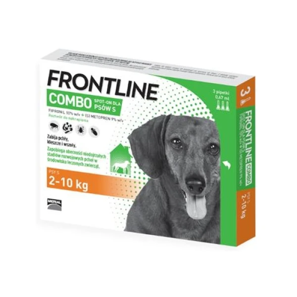 Frontline Combo "S" psy od 2kg do 10kg 3 szt