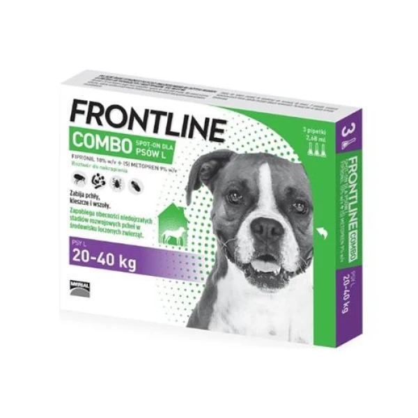 Frontline Combo "L" przeciw kleszczom i pchłom psy od 20kg 