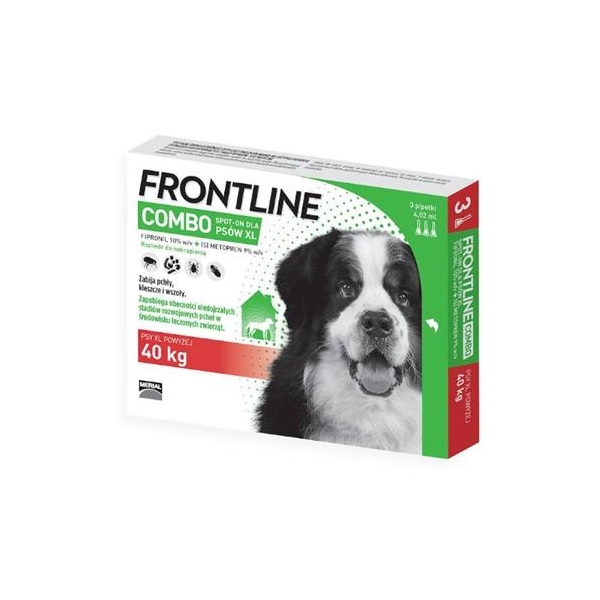 Frontline Combo "XL" przeciw kleszczom i pchłom psy od 40kg