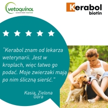 VETOQUINOL KERABOL krople 20 ml wypadanie włosów, łamliwość, matowa, sucha skóra