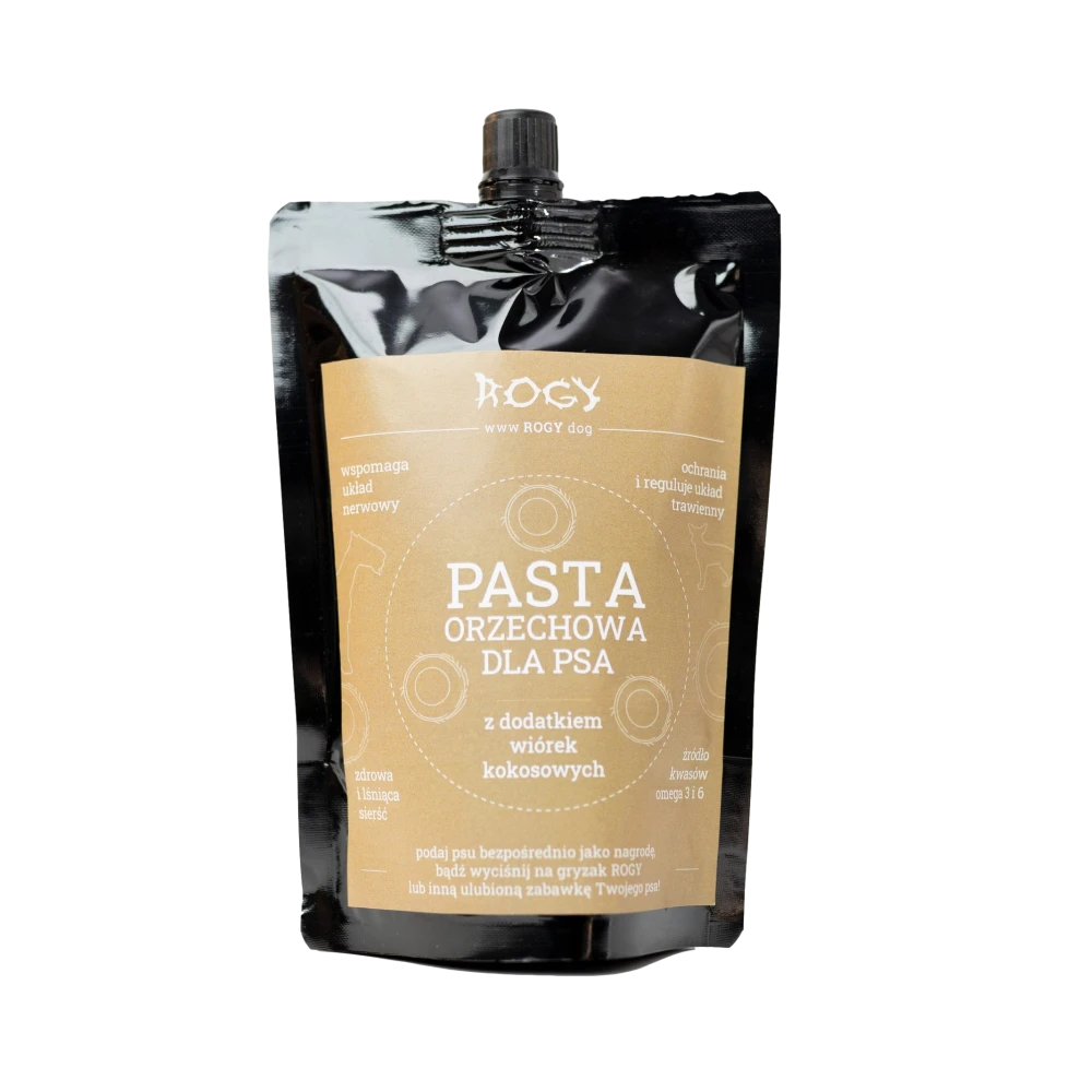 Rogy Naturalna pasta orzechowa z dodatkiem wiórek kokosowyc