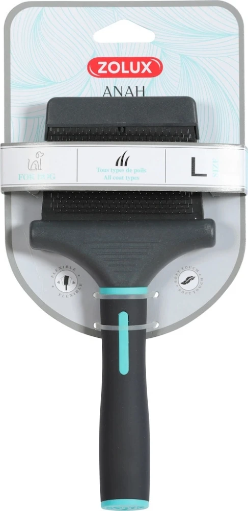 ZOLUX ANAH Dwustronna elastyczna szczotka duża pudlówka
