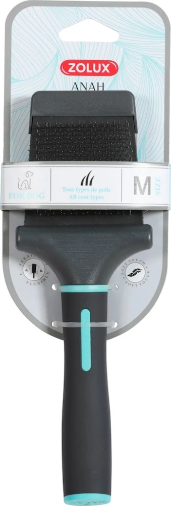ZOLUX ANAH Dwustronna elastyczna szczotka średnia pudlówka