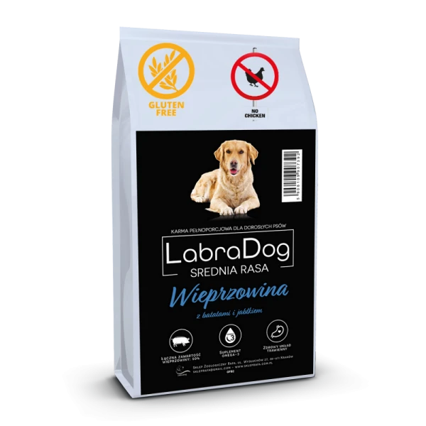 Karma sucha dla psa dorosłego LabraDog Superfood GFB Wieprz