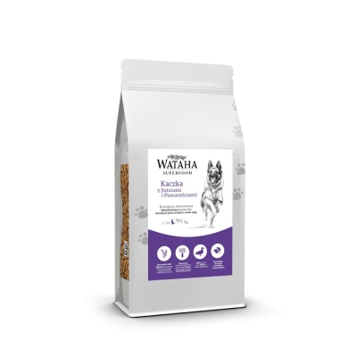 Karma sucha dla psa dorosłego ras średnich GFJ Wataha Superfood kaczka z batatami i pomarańczami 12kg