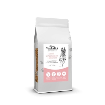 Karma sucha dla szczeniąt ras  małych GPU  Wataha Superfood łosoś, plamiak i błękitek z batatami 6kg