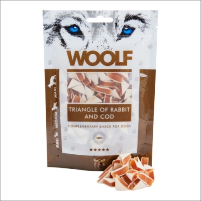 Przysmak dla psów Brit Woolf Rabbit And Cod Triangle Królik Dorsz 100 g