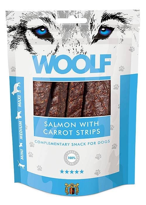 Przysmak dla psów Brit Woolf Salmon with Carrot Strips 100 g