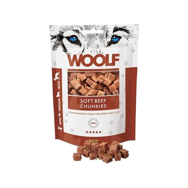 Przysmak dla psów Brit Woolf Soft Beef Chunkies 100 g