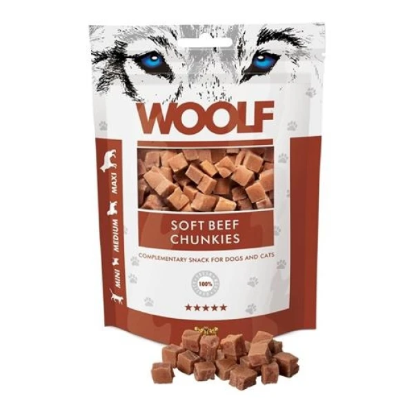 Przysmak dla psów Brit Woolf Soft Beef Chunkies 100 g