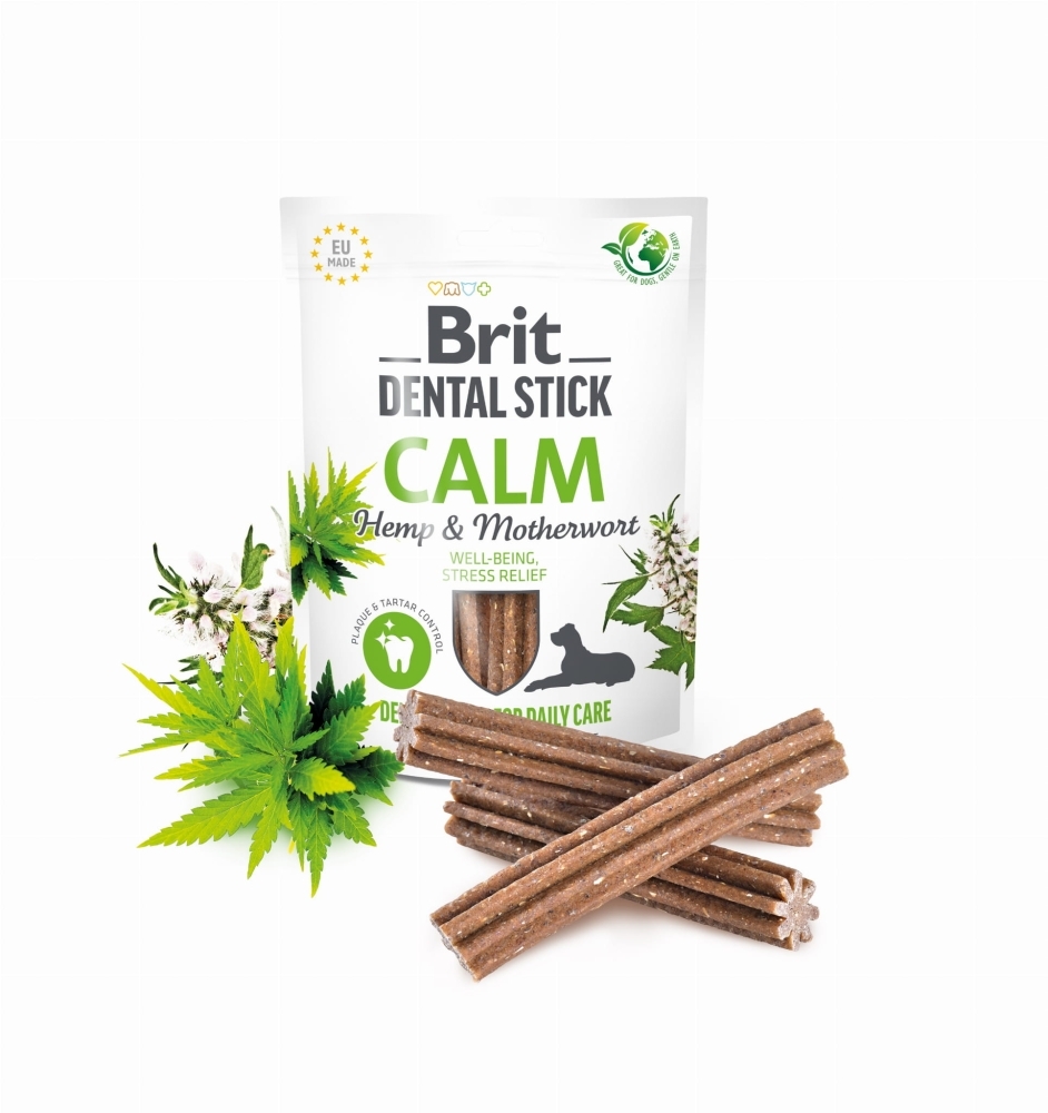 Przysmak dla psów Brit Dental Stick Calm with Hemp & Mother