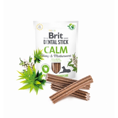 Przysmak dla psów Brit Dental Stick Calm with Hemp & Motherwort 251 gr 7 szt