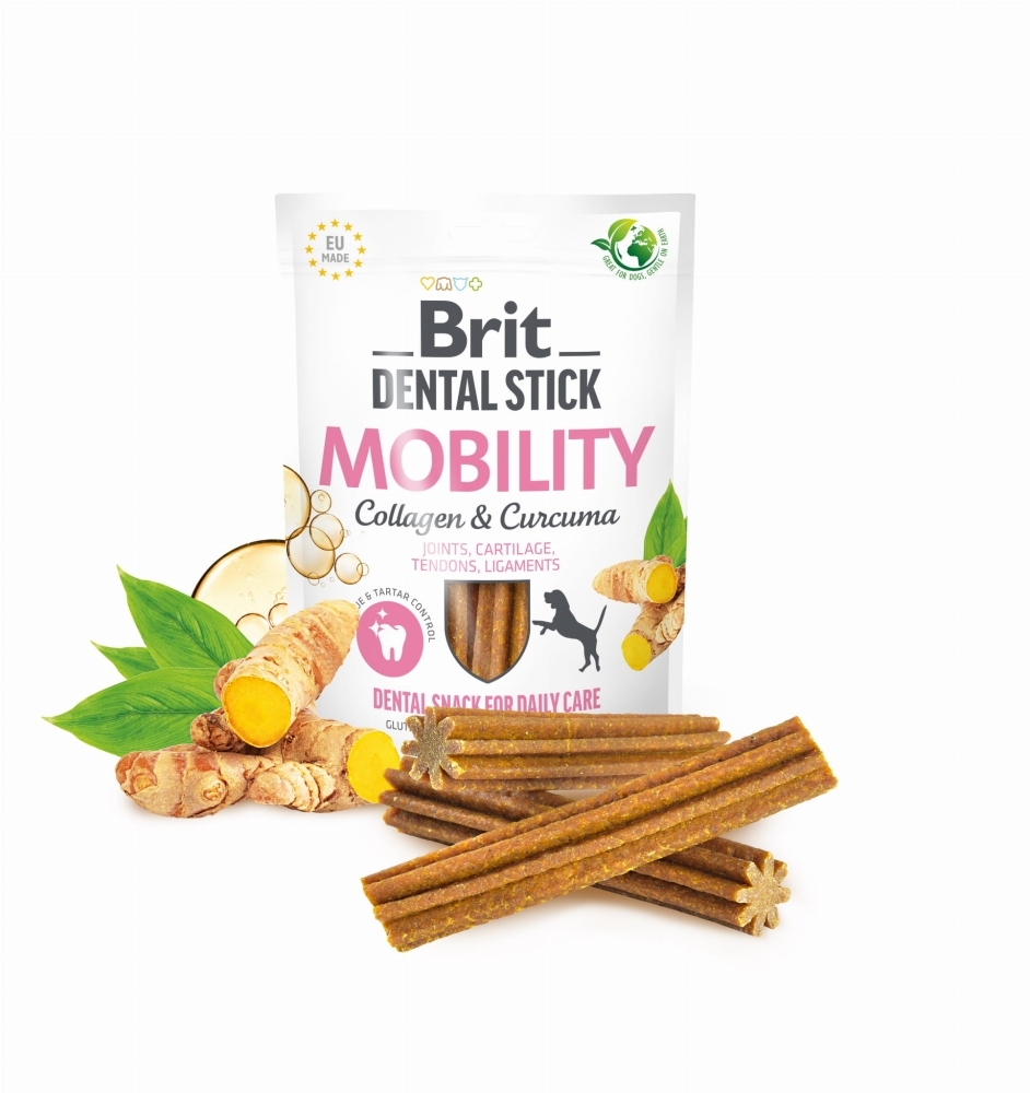 Przysmak dla psów  Brit Dental Stick Mobility with Curcuma & Collagen 251 gr 7 szt