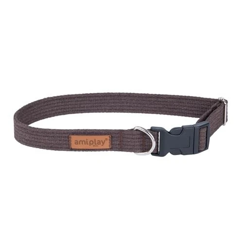 AMI PLAY Obroża bawełniana regulowana   seria Cotton M  br