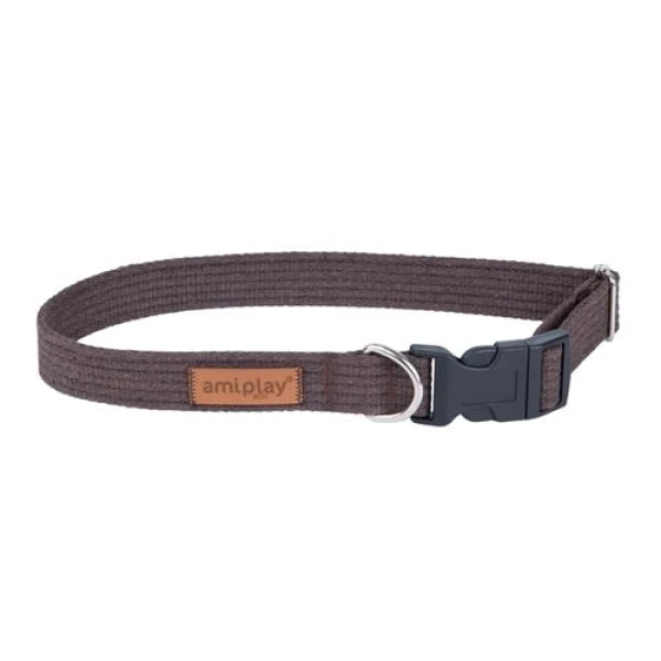 AMI PLAY Obroża bawełniana regulowana   seria Cotton M  br