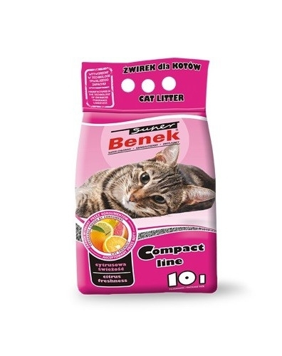 Żwirek dla kota Benek Super Compact Cytrusowa świeżość  5l