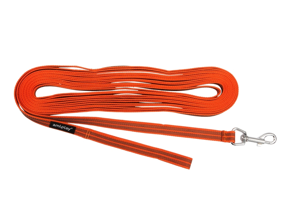 Amiplay Smycz treningowa Rubber Orange S - M 1000 x 1,6 cm