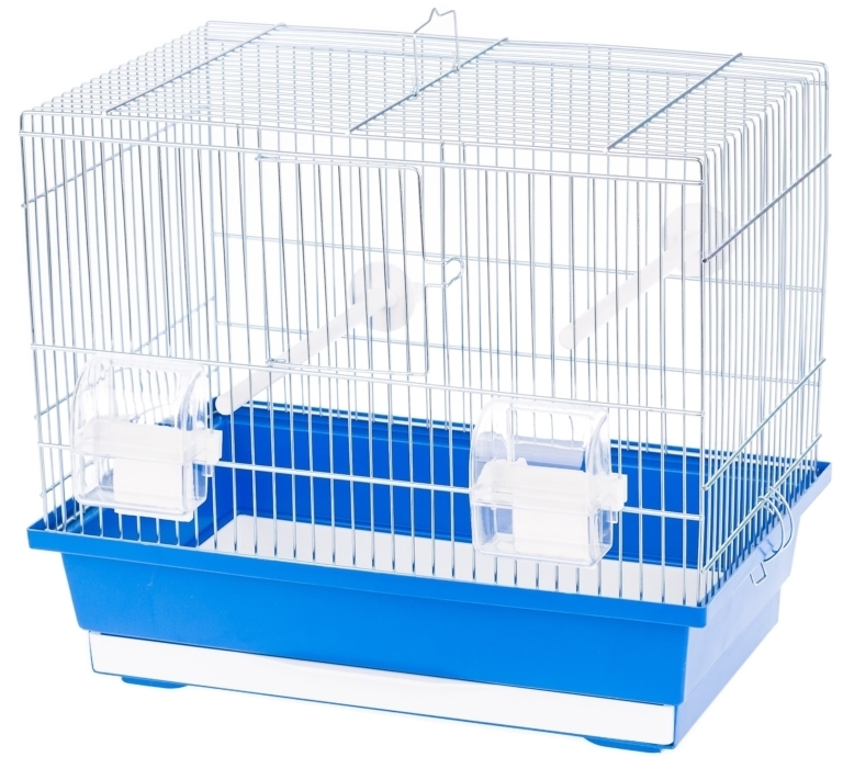 INTER-ZOO Kanarek  Zinc - klatka dla kanarka 390x250x335  biało/niebieska