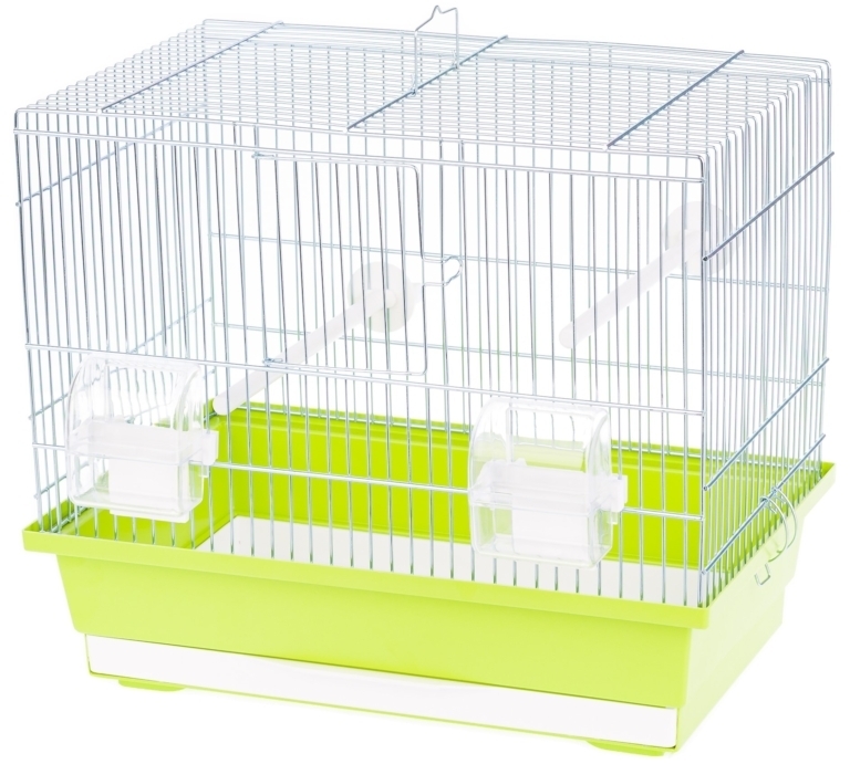 INTER-ZOO Kanarek  Zinc - klatka dla kanarka 390x250x335  biało/zielona