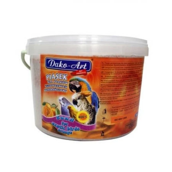 DAKO-ART Piasek Pomarańczowy Dla Ptaków Egzotycznych wiade